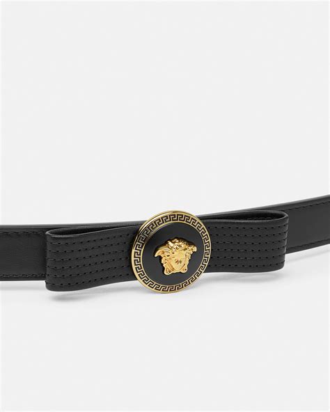 gianni versace belt black and gold|Gianni Ribbon Leather Belt 2 cm Black,Gold .